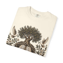 Load image into Gallery viewer, Grow Deep First T-Shirt — Rooted in God’s Word Tree & Bible Graphic Tee