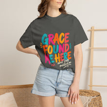 Load image into Gallery viewer, Grace Found Me Here T-Shirt — Colorful Faith Graphic Tee