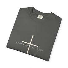 Load image into Gallery viewer, Gold Cross Isaiah 43:1 T-Shirt — Christian Faith Tee