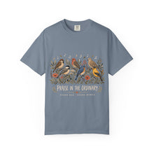Load image into Gallery viewer, Songbirds & Blooms T-Shirt — Vintage Floral Bird Illustration Tee