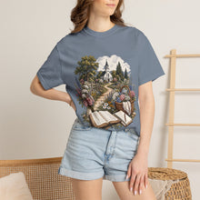 Load image into Gallery viewer, Vintage Church, Books & Floral Faith Tee