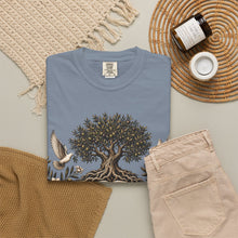 Load image into Gallery viewer, Grow Deep First T-Shirt — Rooted in God’s Word Tree & Bible Graphic Tee