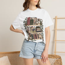 Load image into Gallery viewer, Bookish Shelf T-Shirt — Cozy Library Aesthetic Graphic Tee