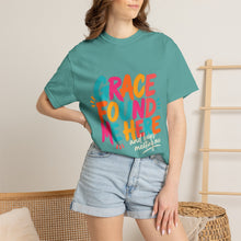 Load image into Gallery viewer, Grace Found Me Here T-Shirt — Colorful Faith Graphic Tee