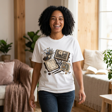 Load image into Gallery viewer, Bible Study Tee — Vintage Botanical & Scripture Journal Graphic T-Shirt