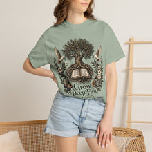 Load image into Gallery viewer, Grow Deep First T-Shirt — Rooted in God’s Word Tree & Bible Graphic Tee