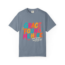 Load image into Gallery viewer, Grace Found Me Here T-Shirt — Colorful Faith Graphic Tee