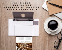 Load image into Gallery viewer, 40 Page Faith Based Cookbook Canva Template