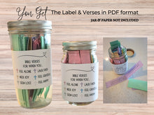 Load image into Gallery viewer, DIY Bible Verses In A Jar for Encouragement | Everything You Need to Do It Yourself