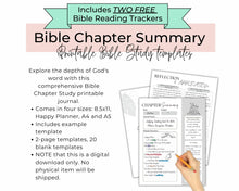 Load image into Gallery viewer, Bible Chapter Study Printable