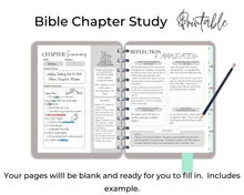 Load image into Gallery viewer, Bible Chapter Study Printable