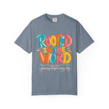 Load image into Gallery viewer, Rooted in the Word T-Shirt — Colorful Faith Graphic Tee

