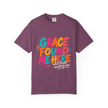 Load image into Gallery viewer, Grace Found Me Here T-Shirt — Colorful Faith Graphic Tee
