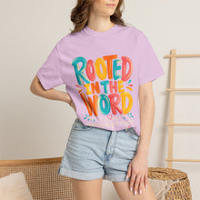Load image into Gallery viewer, Rooted in the Word T-Shirt — Colorful Faith Graphic Tee
