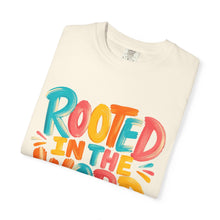 Load image into Gallery viewer, Rooted in the Word T-Shirt — Colorful Faith Graphic Tee
