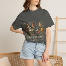 Load image into Gallery viewer, Songbirds &amp; Blooms T-Shirt — Vintage Floral Bird Illustration Tee
