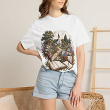 Load image into Gallery viewer, Vintage Church, Books &amp; Floral Faith Tee
