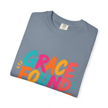 Load image into Gallery viewer, Grace Found Me Here T-Shirt — Colorful Faith Graphic Tee

