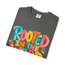 Load image into Gallery viewer, Rooted in the Word T-Shirt — Colorful Faith Graphic Tee
