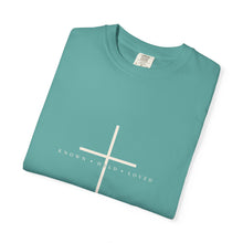 Load image into Gallery viewer, Gold Cross Isaiah 43:1 T-Shirt — Christian Faith Tee
