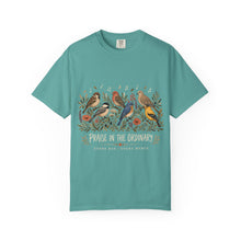 Load image into Gallery viewer, Songbirds &amp; Blooms T-Shirt — Vintage Floral Bird Illustration Tee
