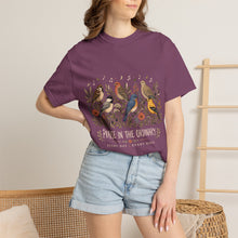 Load image into Gallery viewer, Songbirds &amp; Blooms T-Shirt — Vintage Floral Bird Illustration Tee
