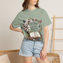 Load image into Gallery viewer, Floral Bible Verse T-Shirt — "His Word is Worth Lingering Over" Christian Tee
