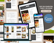 Load image into Gallery viewer, 40 Page Faith Based Cookbook Canva Template
