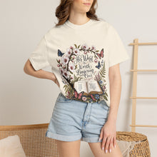 Load image into Gallery viewer, Floral Bible Verse T-Shirt — "His Word is Worth Lingering Over" Christian Tee
