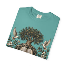 Load image into Gallery viewer, Grow Deep First T-Shirt — Rooted in God’s Word Tree &amp; Bible Graphic Tee
