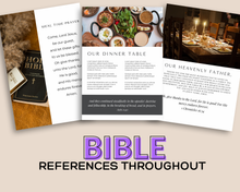 Load image into Gallery viewer, 40 Page Faith Based Cookbook Canva Template
