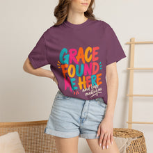 Load image into Gallery viewer, Grace Found Me Here T-Shirt — Colorful Faith Graphic Tee
