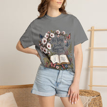Load image into Gallery viewer, Floral Bible Verse T-Shirt — "His Word is Worth Lingering Over" Christian Tee
