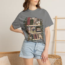 Load image into Gallery viewer, Bookish Shelf T-Shirt — Cozy Library Aesthetic Graphic Tee
