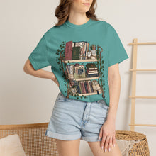 Load image into Gallery viewer, Bookish Shelf T-Shirt — Cozy Library Aesthetic Graphic Tee

