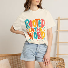 Load image into Gallery viewer, Rooted in the Word T-Shirt — Colorful Faith Graphic Tee
