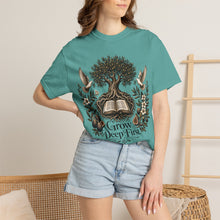 Load image into Gallery viewer, Grow Deep First T-Shirt — Rooted in God’s Word Tree &amp; Bible Graphic Tee
