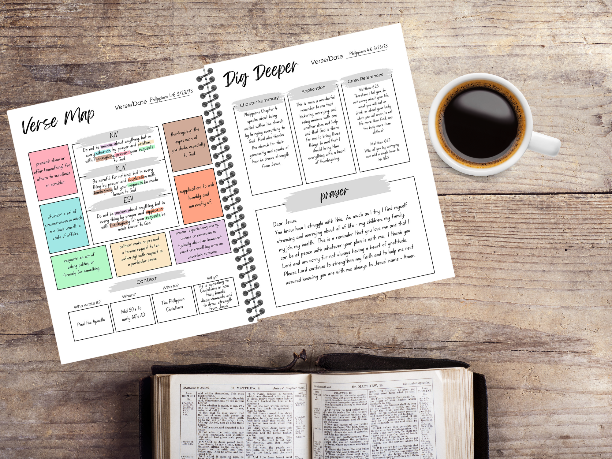 Map/ Location Scripture Journal Kit – Worthy Written Words