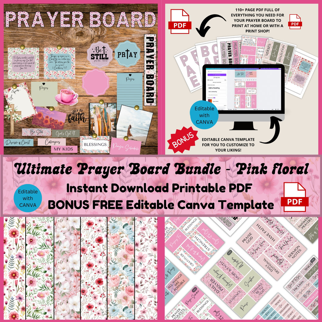 Pink Digital Prayer Board Kit