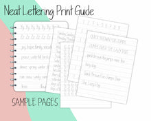 Load image into Gallery viewer, Neat Print handwriting Practice Sheets
